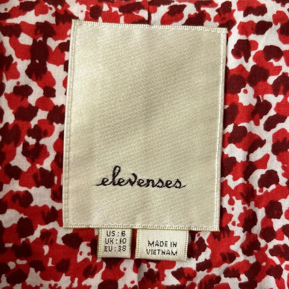 Anthropologie Elevenses Pleated Collar One Button Blazer Corpcore - Picture 11 of 13